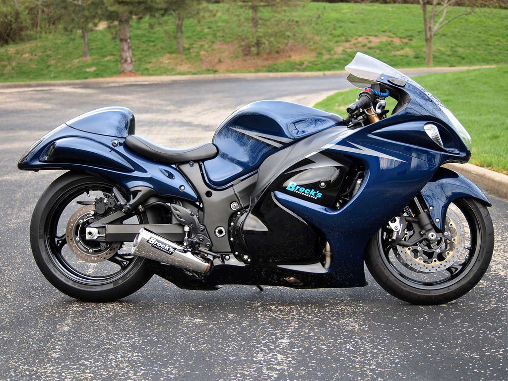 Brock's Performance Alien Head 2 Full System 14" Muffler Suzuki Hayabusa (99-26)