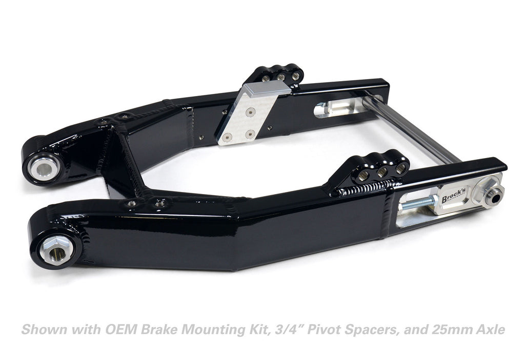 Brock's Performance Performance Dyna Swingarm w/ Peg Mounts (Black) for Harley-Davidson Dyna (00-17)
