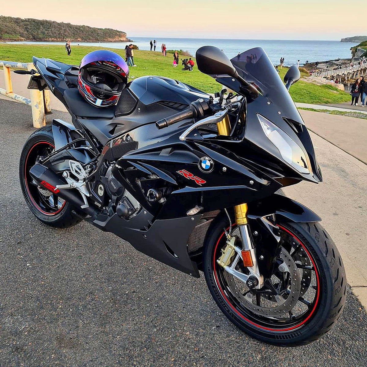 Brock's Performance Penta-Carbon Full System 15" Muffler (Black) S1000RR (15-19) and S1000R (17-20)