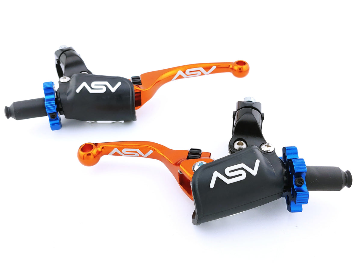 ASV F4 PRO Cable Clutch and Brake Lever Pair Pack w/ Perch # BCF40506PX