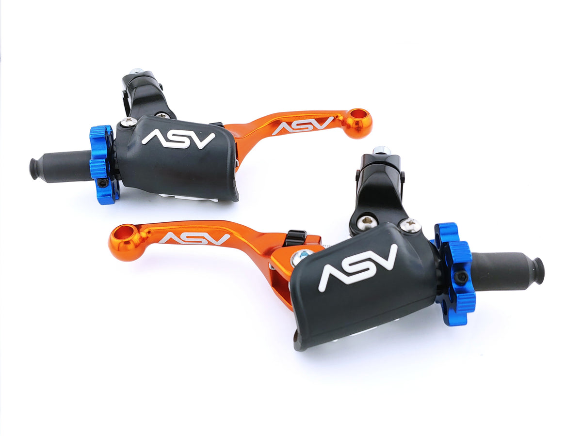 ASV F4 PRO Cable Clutch and Brake Lever Pair Pack w/ Perch # BCF40506PX