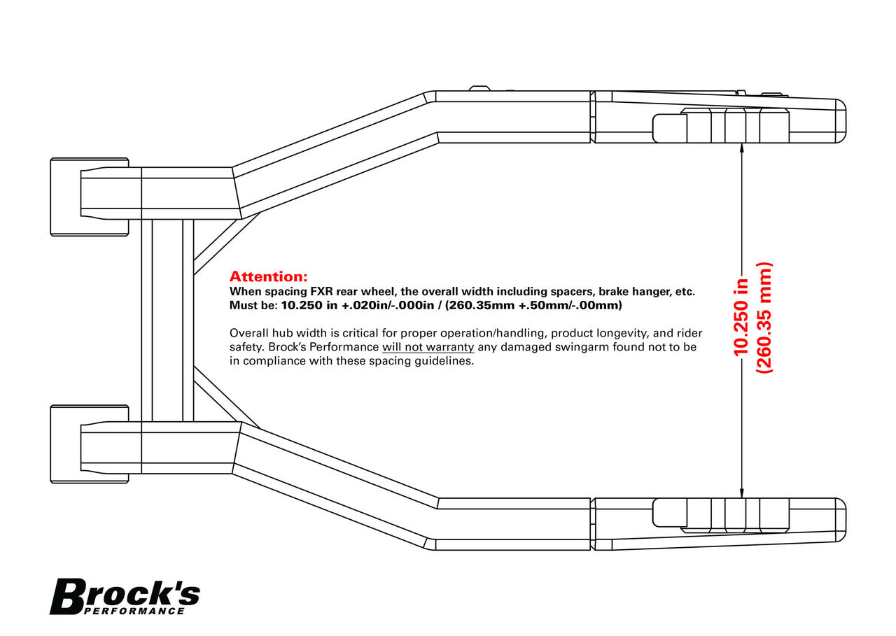 Brock's Performance Performance FXR Swingarm (Burnished) for Harley-Davidson FXR (82-00)