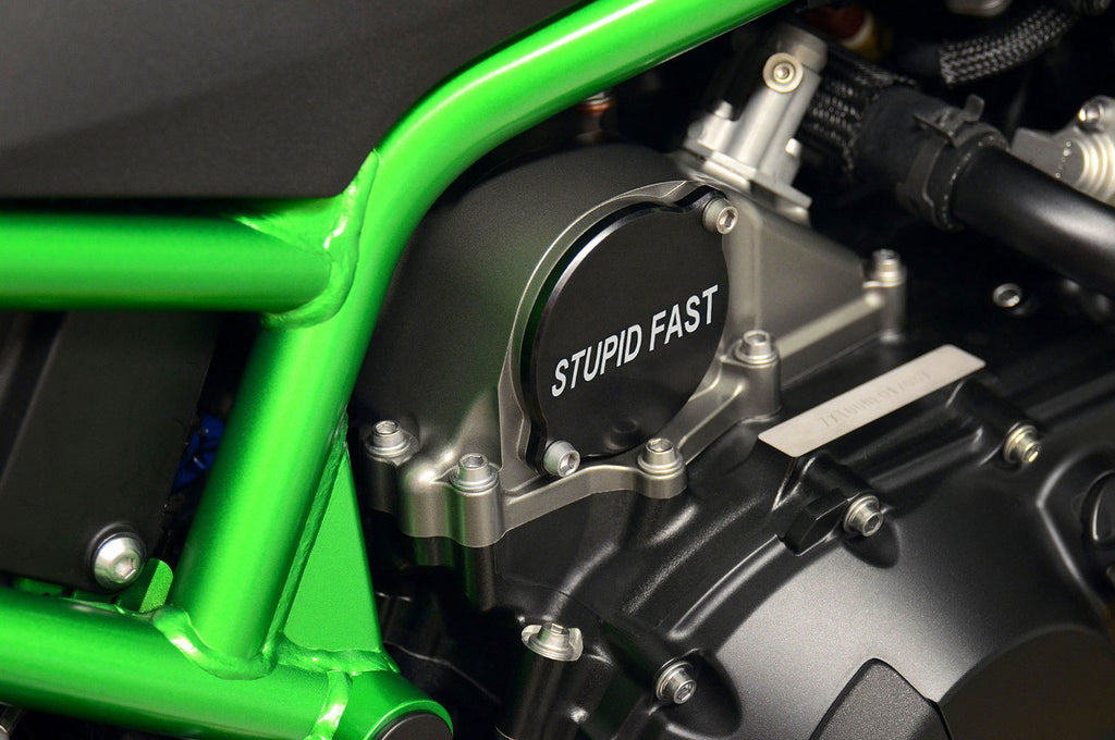 Brock's Performance Supercharger Sprocket Cover "Stupid Fast" Z H2 (20-26), Ninja H2 (15-26), and Ninja H2 SX / SE / SE+ (18-26)