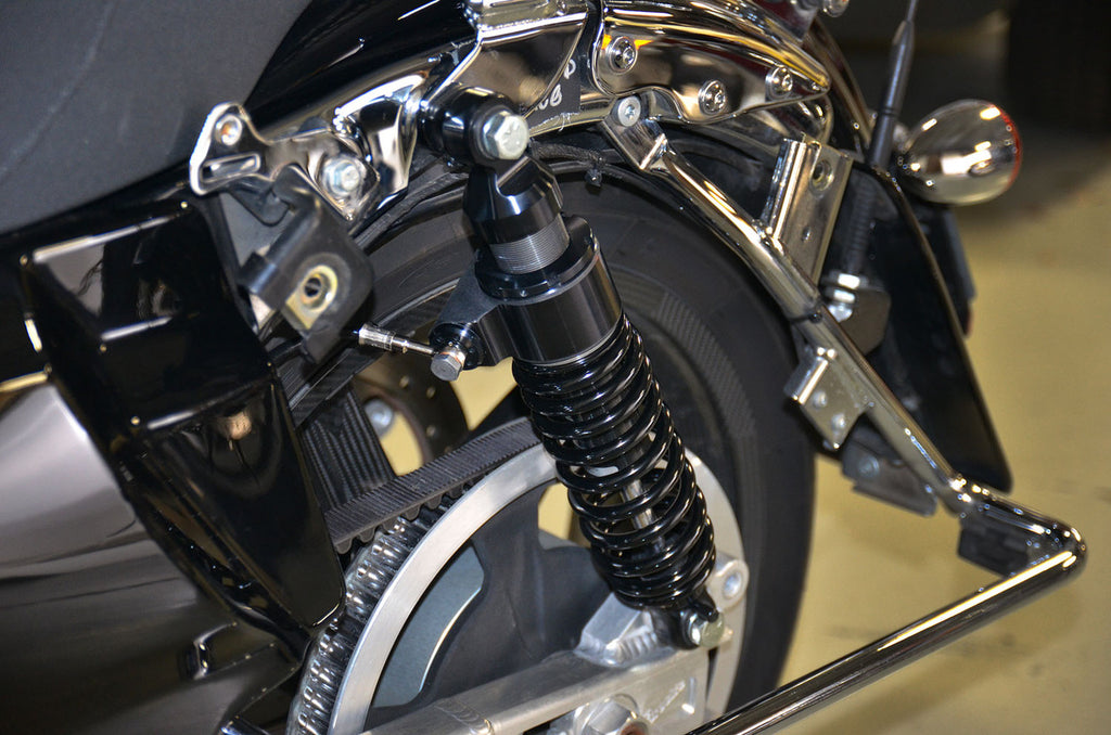 Brock's Performance 12.85in Bitubo WME22V3 Rear Shock Set Black w/ Remote Adjustable Preload H-D Touring (14-20)