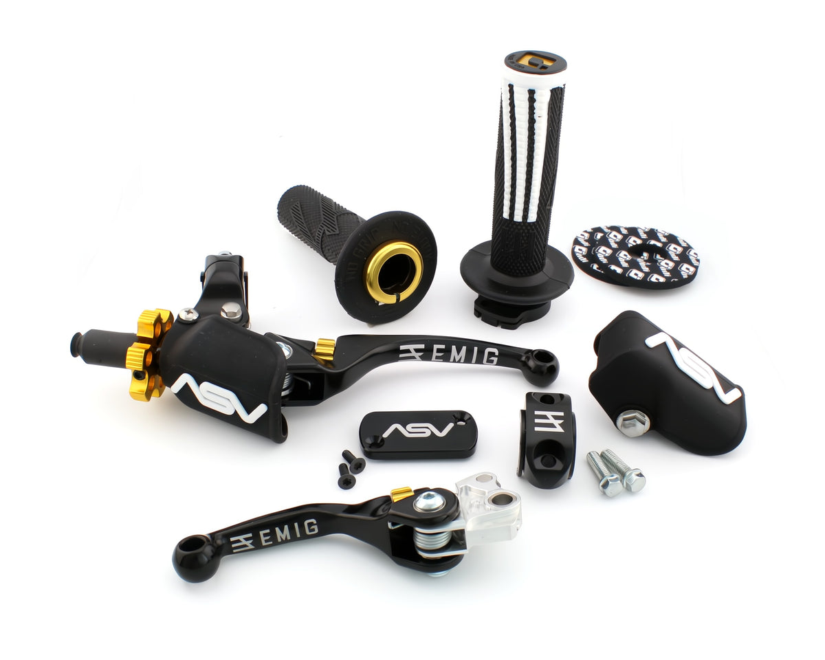 ASV EMIG F4 PRO PACK+ Clutch and Brake Lever Pair Pack for Yamaha YZ65, YZ85 #EMF40106YPX