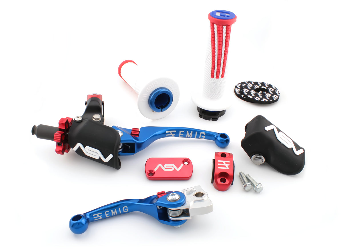 ASV EMIG F4 PRO PACK+ Clutch and Brake Lever Pair Pack for Suzuki RM65-250, RM-Z250-450 #EMF40106PX