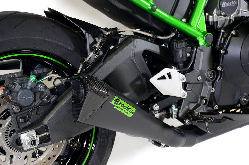 Brock's Performance Penta-Carbon Full System 15" Muffler (Black) Z H2 (20-26)