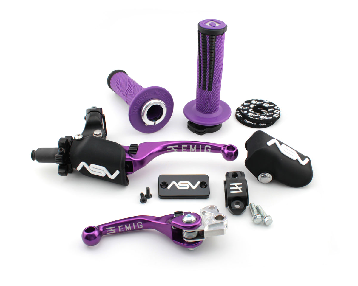 ASV EMIG F4 PRO PACK+ Clutch and Brake Lever Pair Pack for Suzuki RM65-250, RM-Z250-450 #EMF40106PX