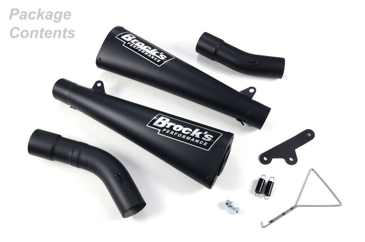 Brock's Performance Dual Alien Head Slip-On System Black ZX-14R (12-25)