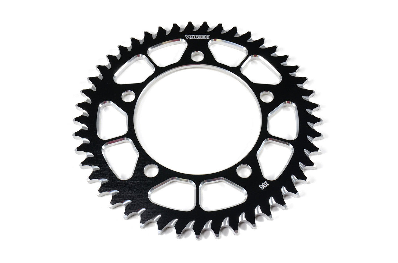Brock's Performance Vortex Rear Sprocket 39 Tooth Black & Silver 525 Chain S1000RR (20-26)