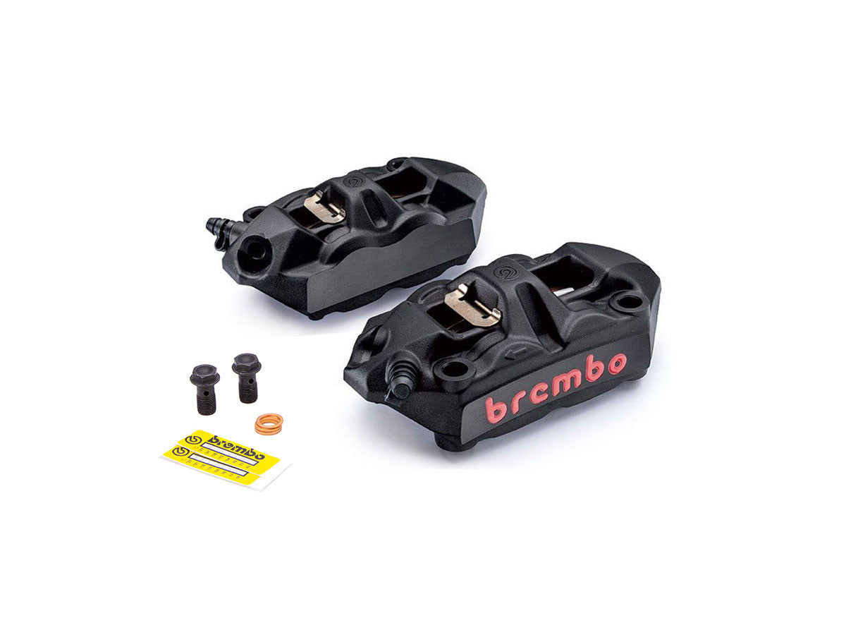 Brock's Performance Brembo M4 Front Caliper Set (108mm Radial) Black