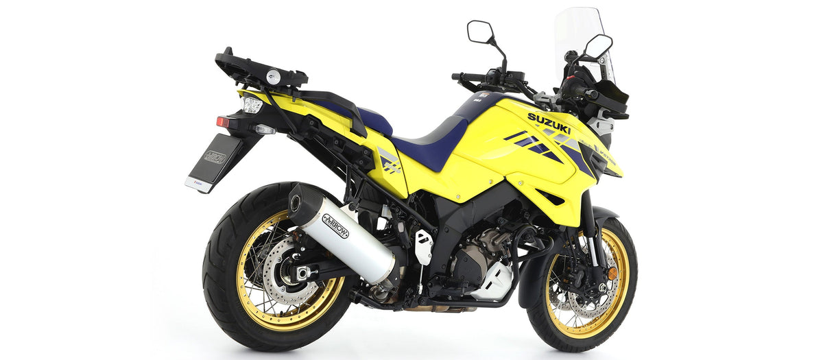 Arrow Maxi Race-Tech Aluminium Slip On with Carbon End Cap - Suzuki V-strom 1000/DL1050 V-Strom 1050