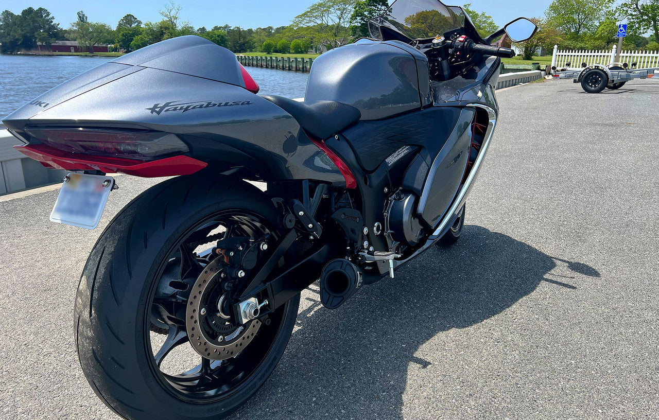 Brock's Performance Alien Head 2 Full System 14" Muffler Suzuki Hayabusa (22-26) Black