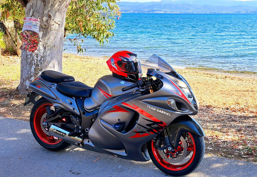 Brock's Performance Alien Head 2 Full System 14" Muffler Suzuki Hayabusa (99-26)