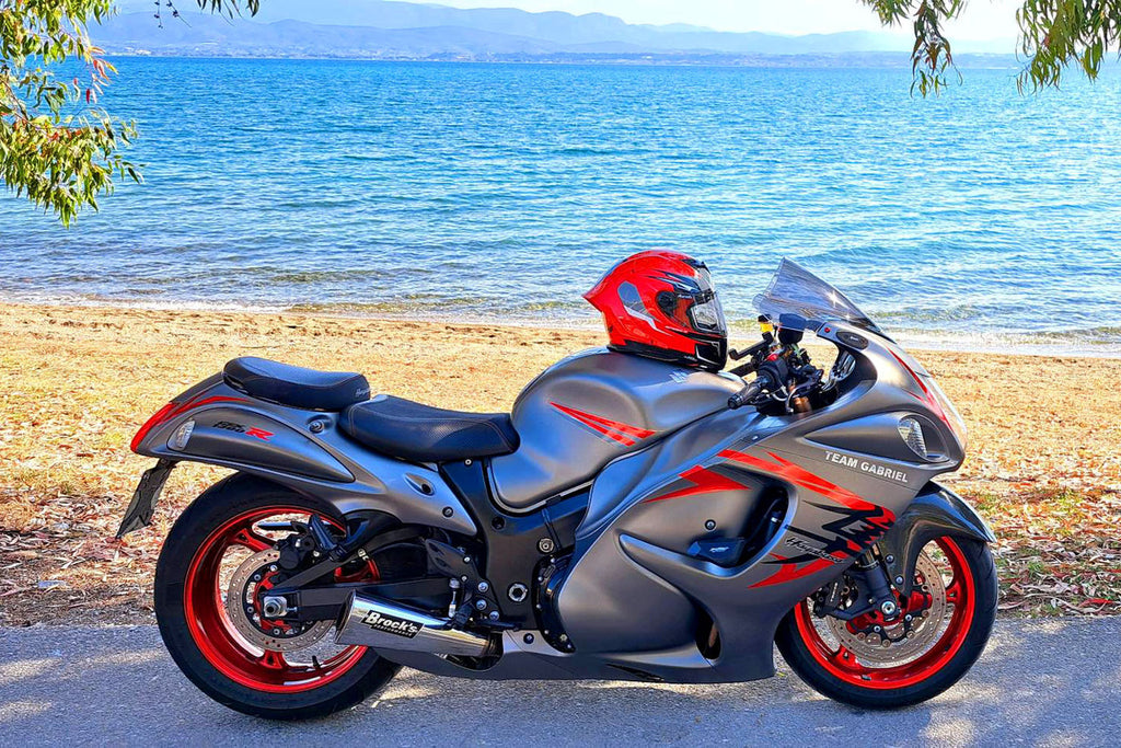 Brock's Performance Alien Head 2 Full System 14" Muffler Suzuki Hayabusa (99-26)