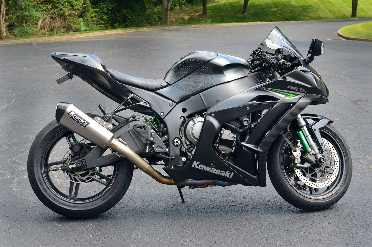 Brock's Performance CT Single Full System w/ 16" QuietKore Muffler ZX-10R/RR (16-26)