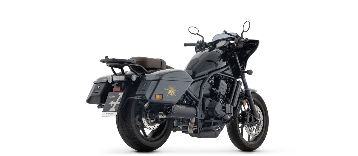 Arrow Rebel Slip On with Aluminium "Dark" End Cap - Honda CMX1100 Rebel 1100T