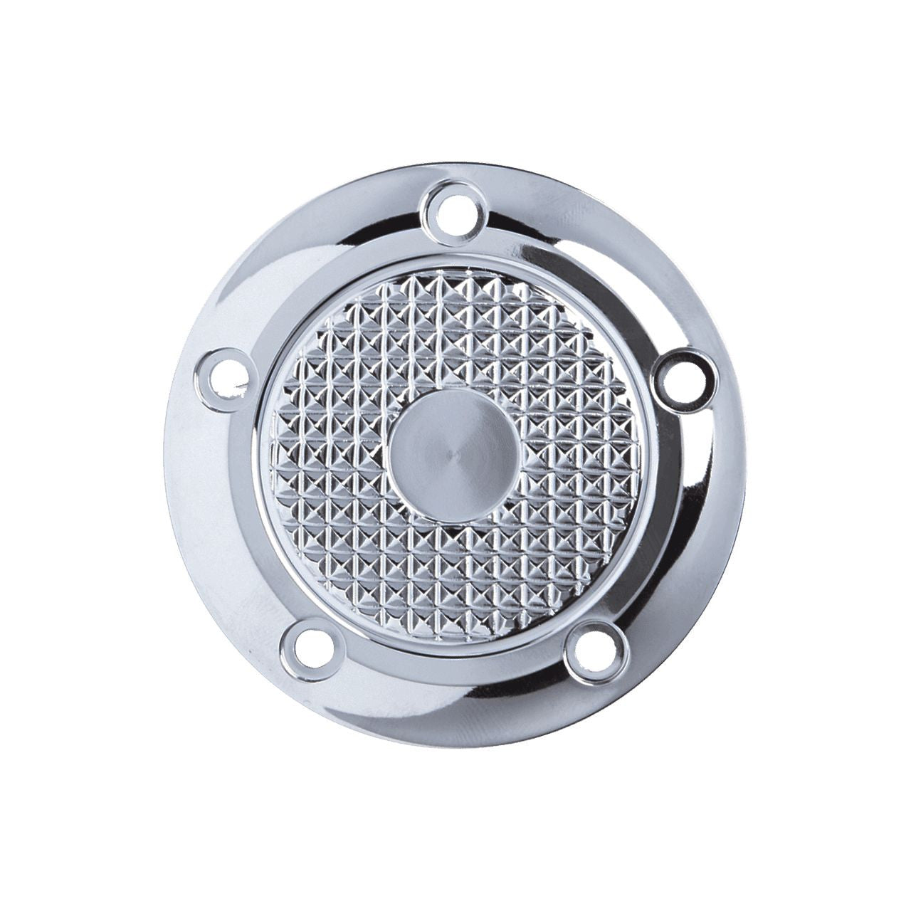 Brock's Performance Diamond Point Cover Chrome Touring (99-15), Softail (99-18), Dyna (99-17)