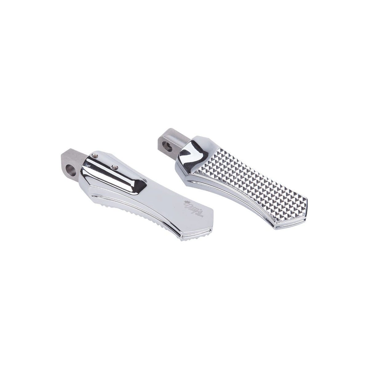 Brock's Performance Diamond Foot Pegs Chrome Standard (See Fitment)