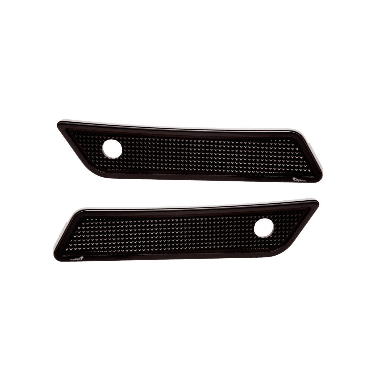 Brock's Performance Diamond Saddlebag Latch Covers Black Touring Models (14-23)
