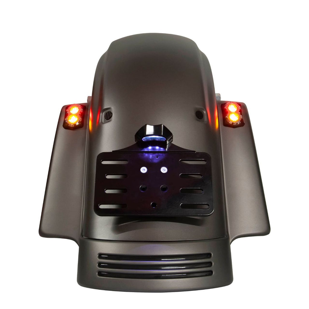 Brock's Performance Taillight Black W/Plate Frame Touring (14-23)