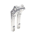Brock's Performance Adjustable 8in Riser Silver for 1in Bar Clamp Road Glide (15-23), Softail (18-23)