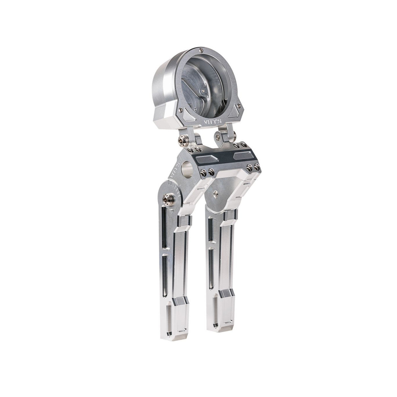 Brock's Performance Adjustable Gauge Housing Silver Low Rider S (22-23), Dyna (See Fitment)