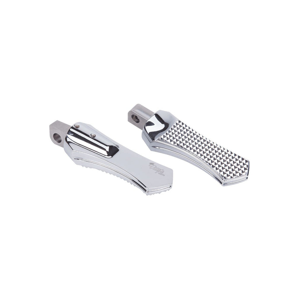 Brock's Performance Diamond Driver Foot Pegs Chrome Softail (18-24)