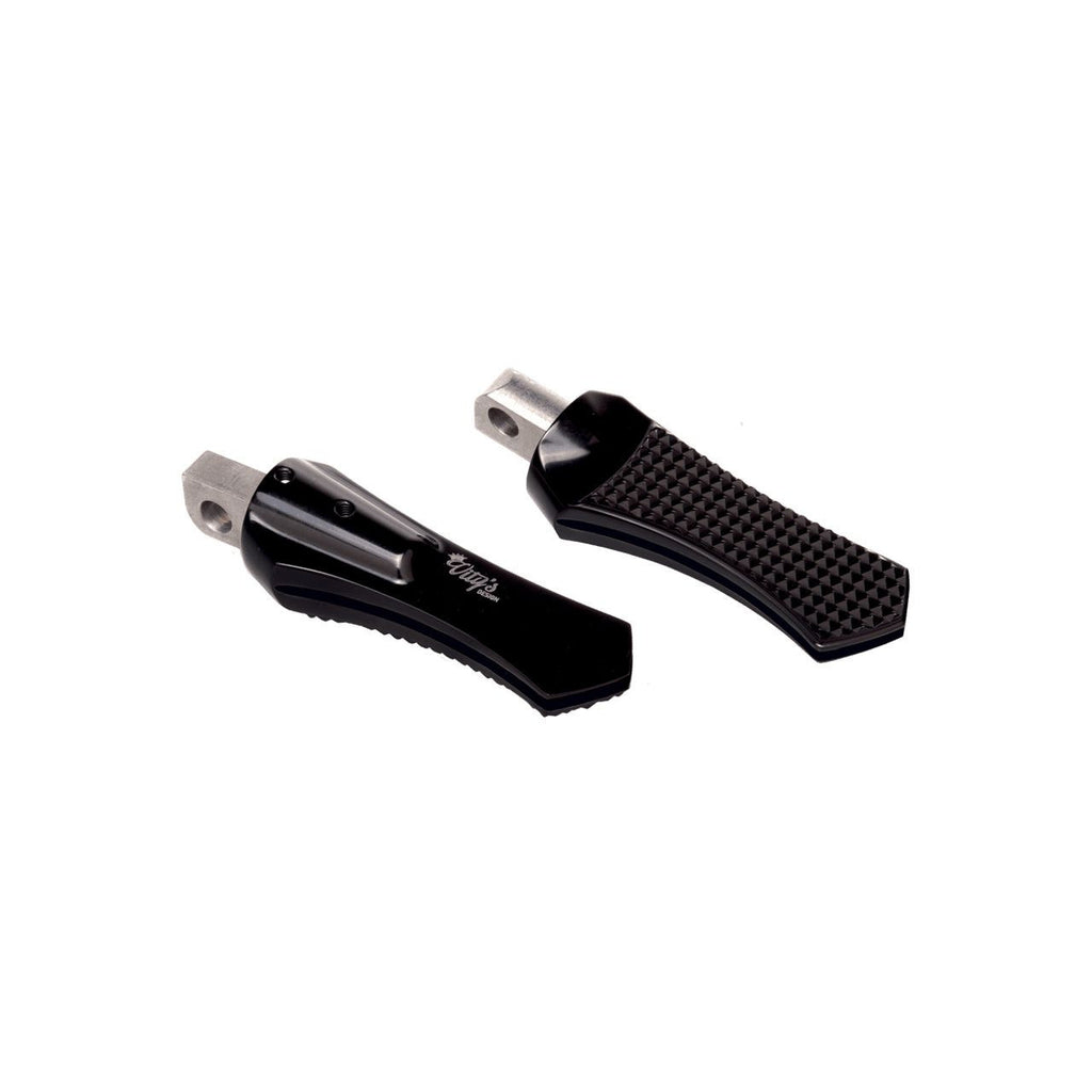 Brock's Performance Diamond Driver Foot Pegs Black Softail (18-24)