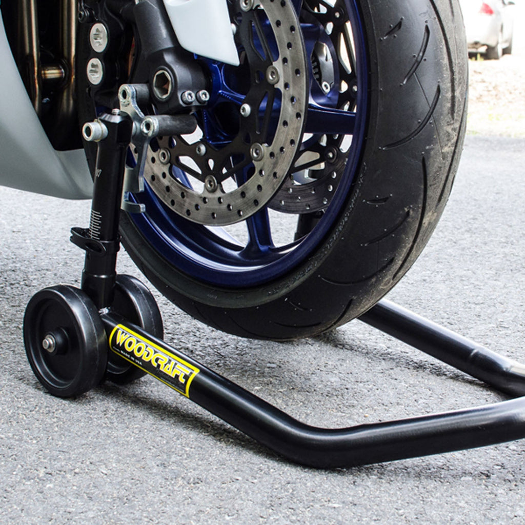 Woodcraft Adjustable Front Under Fork Stand — Dual Radial Mounted Calipers