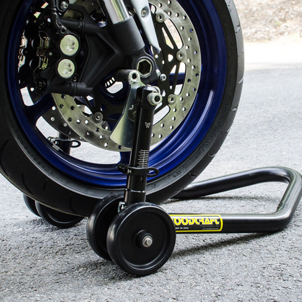 Woodcraft Adjustable Front Under Fork Stand — Dual Radial Mounted Calipers