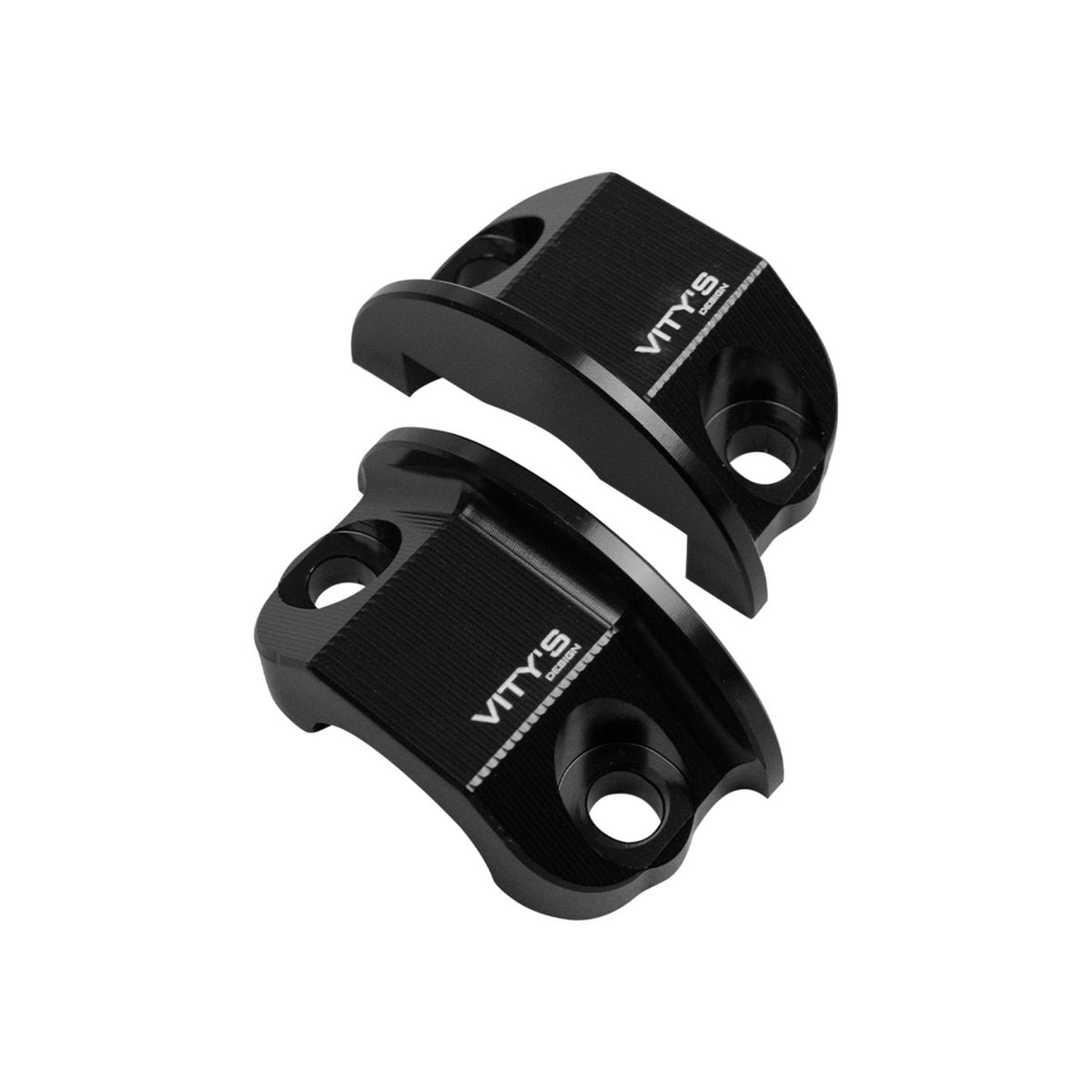 Brock's Performance Vity's Clutch/Brake Perch Clamp Set Black (83-23) Touring, Softail, Sportster