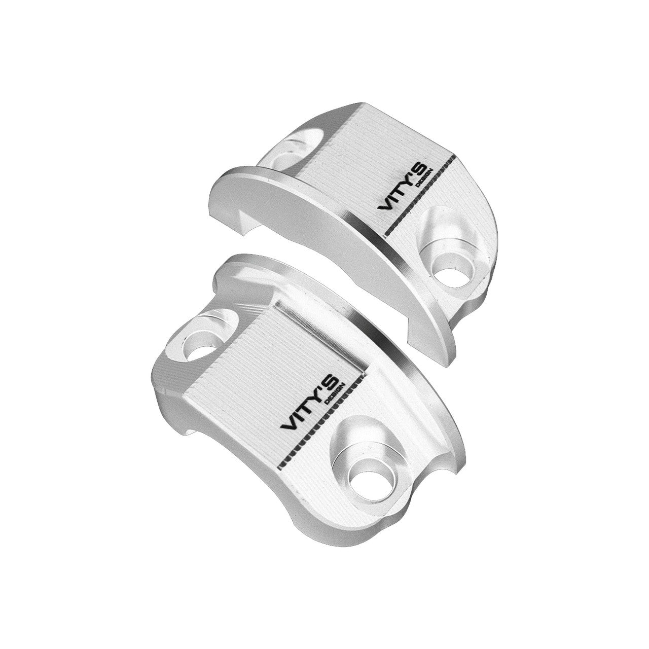Brock's Performance Vity's Clutch/Brake Perch Clamp Set Silver (83-23) Touring, Softail, Sportster