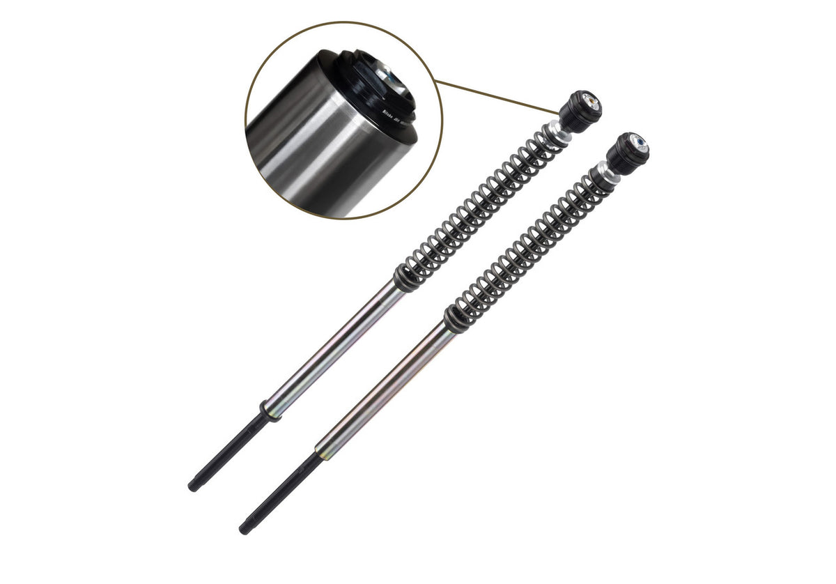 Brock's Performance Bitubo Front 49mm Shock Cartridges Extended 2in - H-D Dyna (06-17)