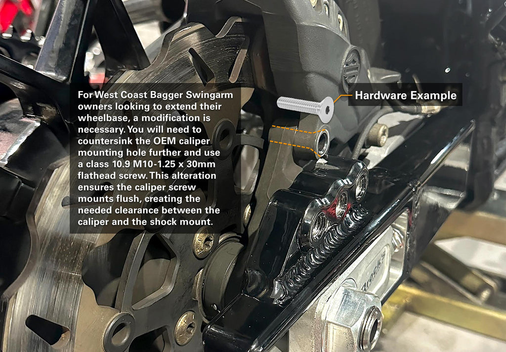 Brock's Performance West Coast Bagger Swingarm (Burnished) for Harley-Davidson Touring Models (09-26)