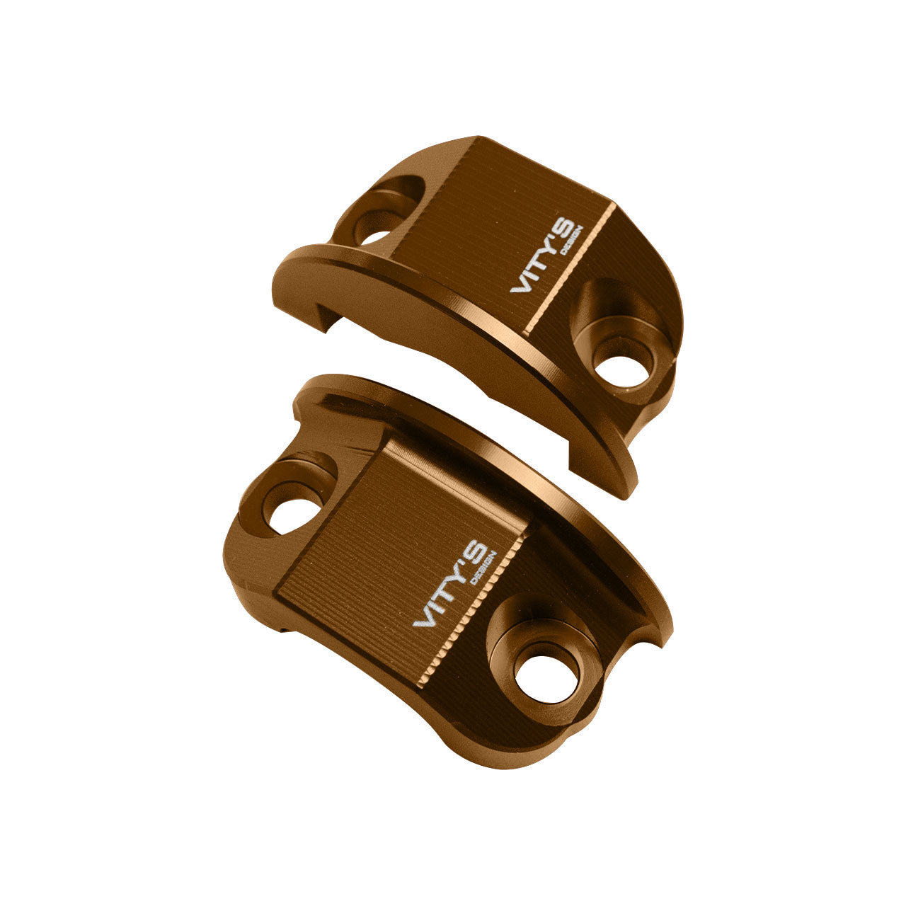Brock's Performance Vity's Clutch/Brake Perch Clamp Set Bronze (83-23) Touring, Softail, Sportster
