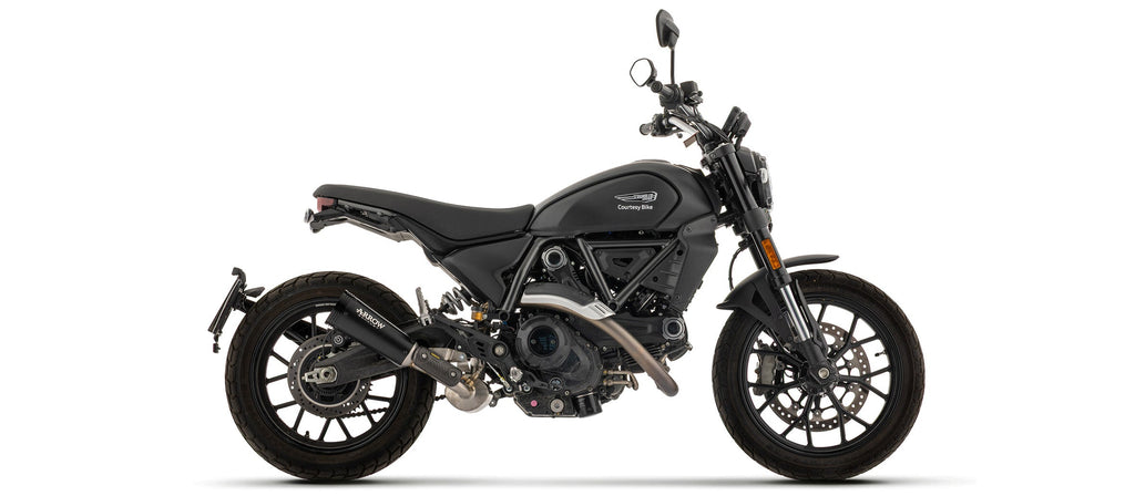 Arrow Rebel Slip On with Aluminium "Dark" End Cap - Ducati Scrambler 1100/Scrambler Icon
