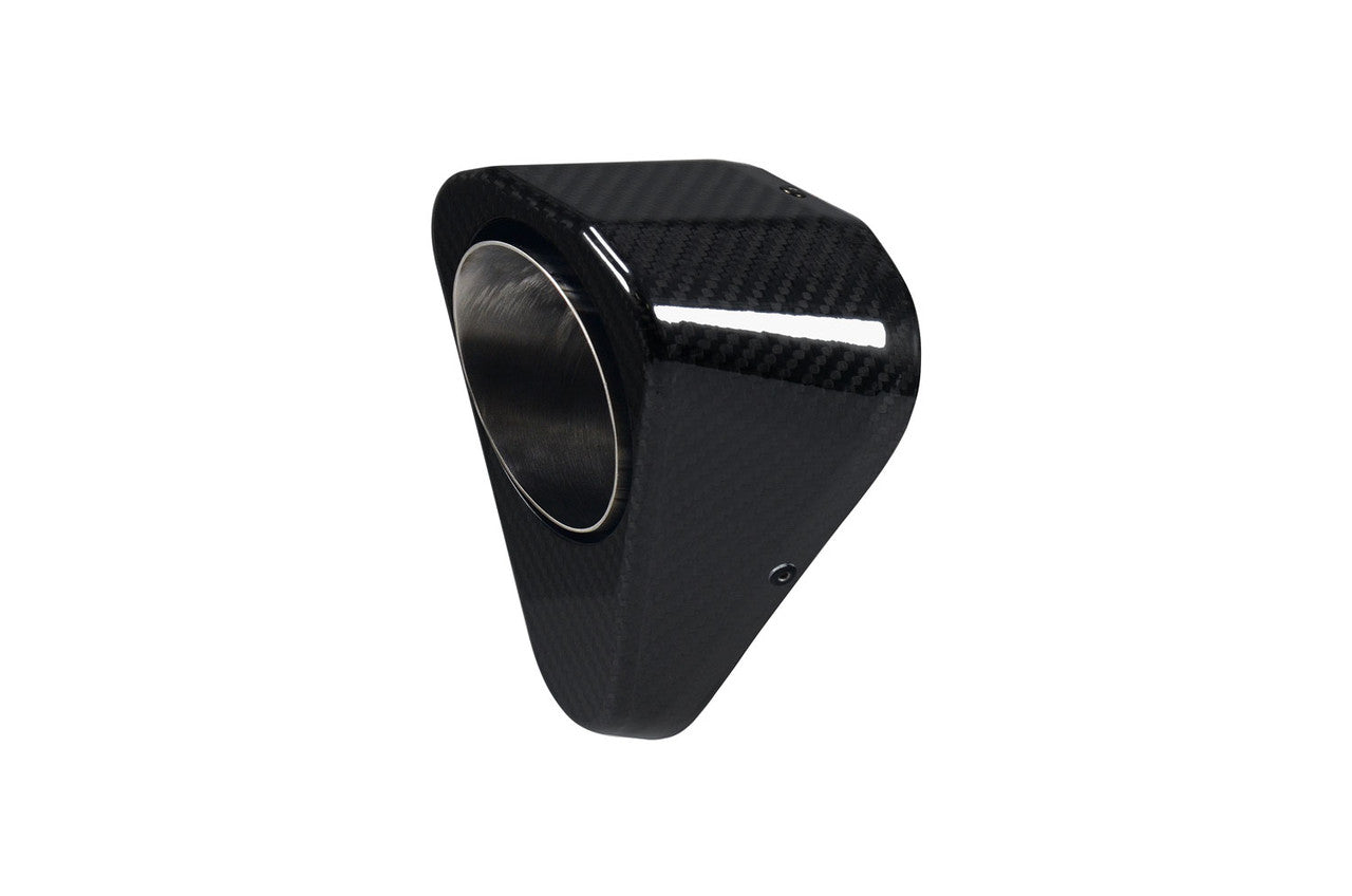 Brock's Performance Replacement Penta-Carbon Exhaust Black Endcap (Includes Rivets)