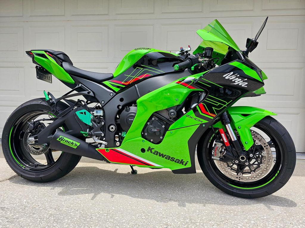 Brock's Performance Alien Head 2 Full System Black 14" Muffler ZX-10R/RR (21-26)