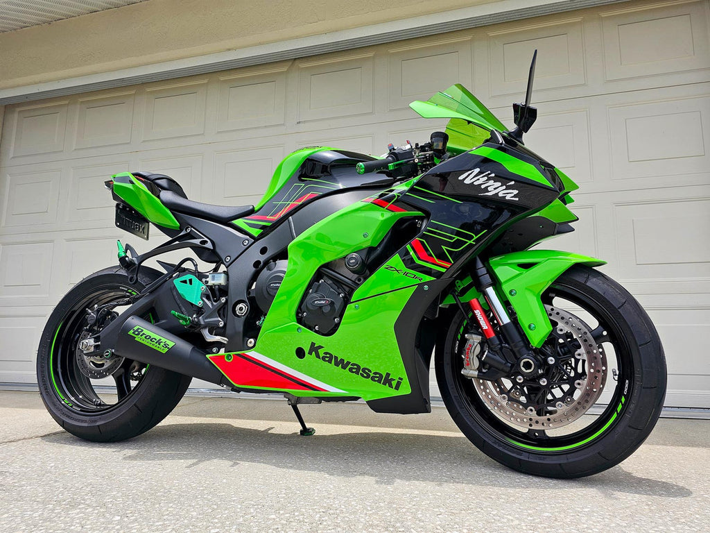 Brock's Performance Alien Head 2 Full System Black 14" Muffler ZX-10R/RR (21-26)