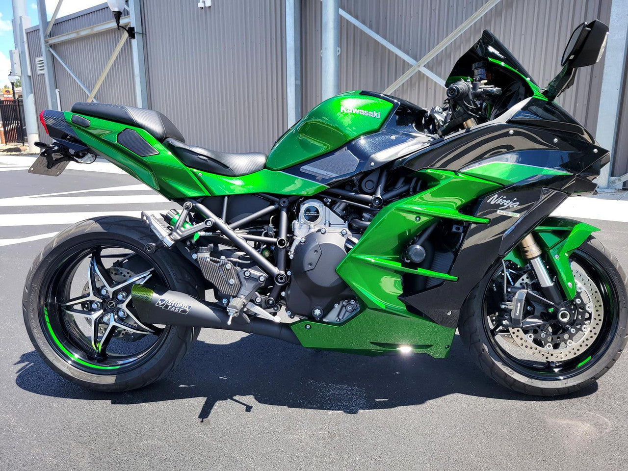 Brock's Performance Penta-Carbon Full System 15" Muffler (Black) Ninja H2 SX / SE / SE+ (18-26)