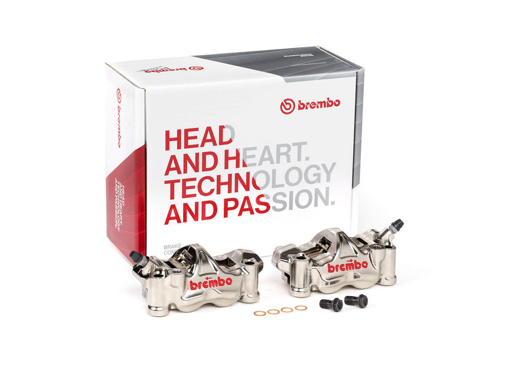 Brock's Performance Brembo GP4-RX Front Caliper Set (100mm Radial) Billet Aluminum