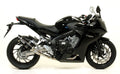 Arrow Thunder Aluminium "Dark" Slip On with Carbon End Cap - Honda CB650F/CBR650F