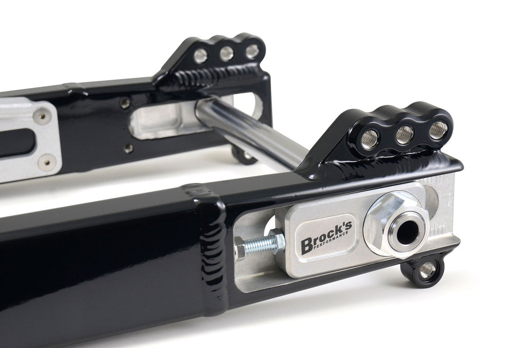 Brock's Performance Short ATTACK™ Swingarm Extended 0"-4" (Black) for H-D Touring Models (09-26)