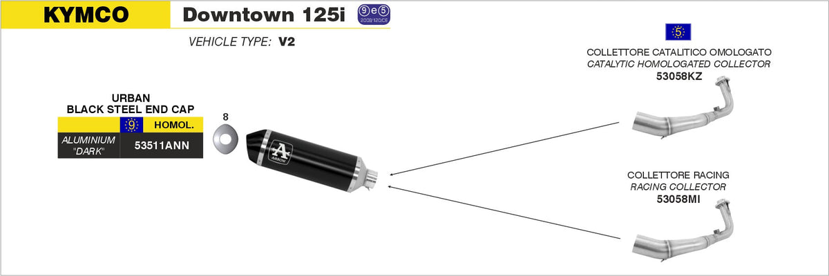 Arrow Racing Header for Urban Exhaust