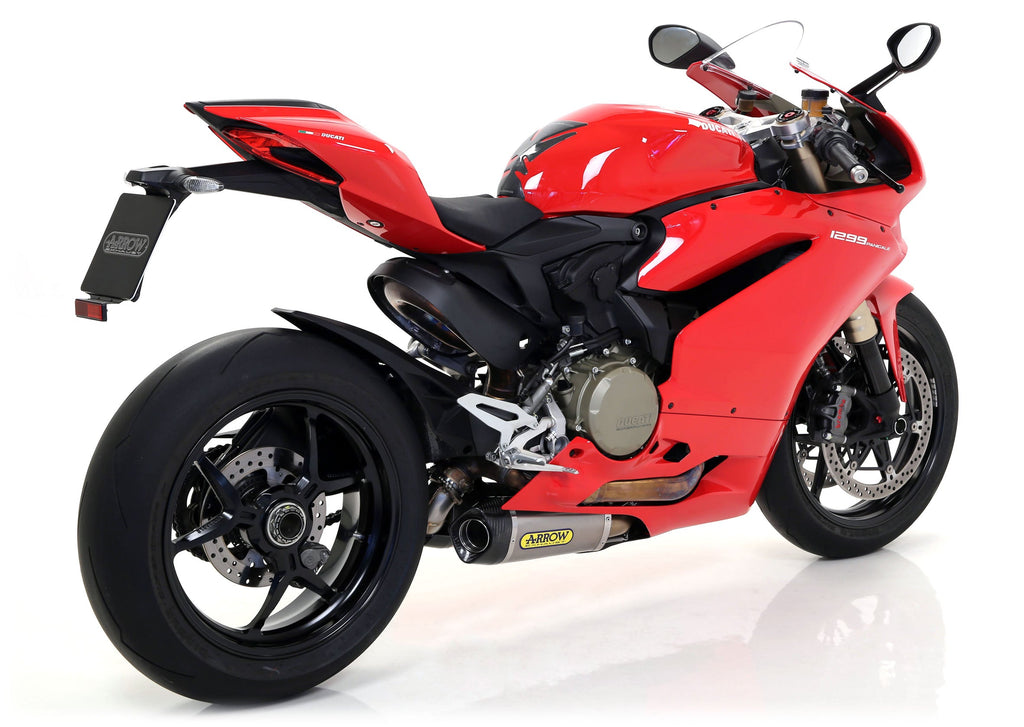 Arrow Titanium Works Slip Ons (Right and Left) with Carbon End Cap - Ducati 1299 Panigale/1299 Panigale S