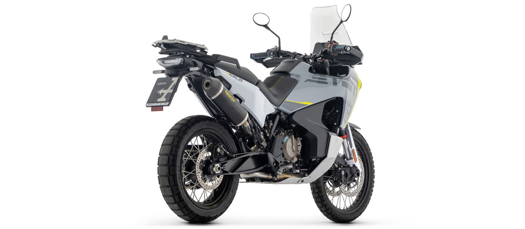 Arrow Race-Tech Aluminium "Dark" Slip On with Carbon End Cap - Husqvarna Norden 901/Norden 901 Expedition / KTM 890 SMT/790 Adventure