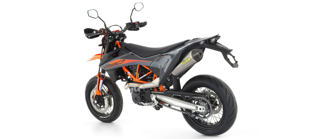 Arrow Race-Tech Titanium Slip On with Carbon End Cap - Gas Gas ES 700 / KTM 690 SMC-R/690 Enduro R