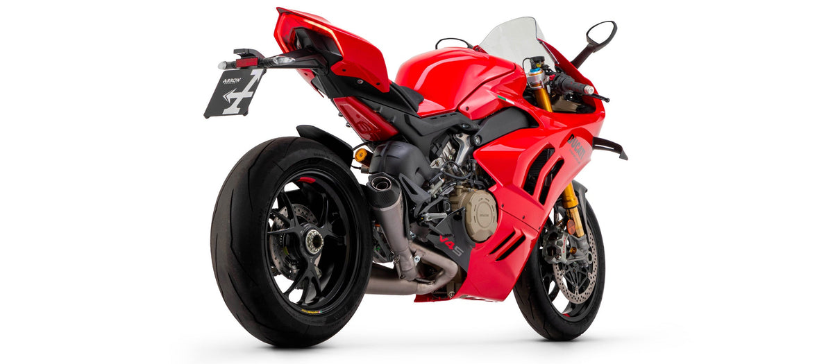 Arrow Titanium Works Slip Ons (Right and Left) with Titanium Link Pipies - Ducati Panigale V4/Panigale V4 S