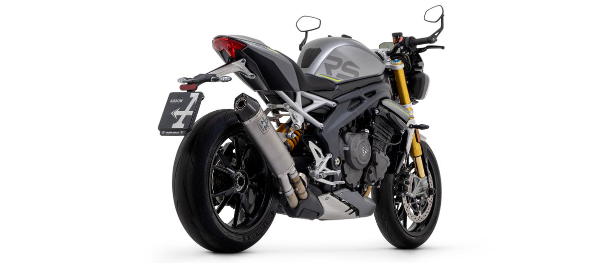 Arrow Race-Tech Titanium Slip On with Carbon End Cap - Triumph Speed Triple/Speed Triple RS
